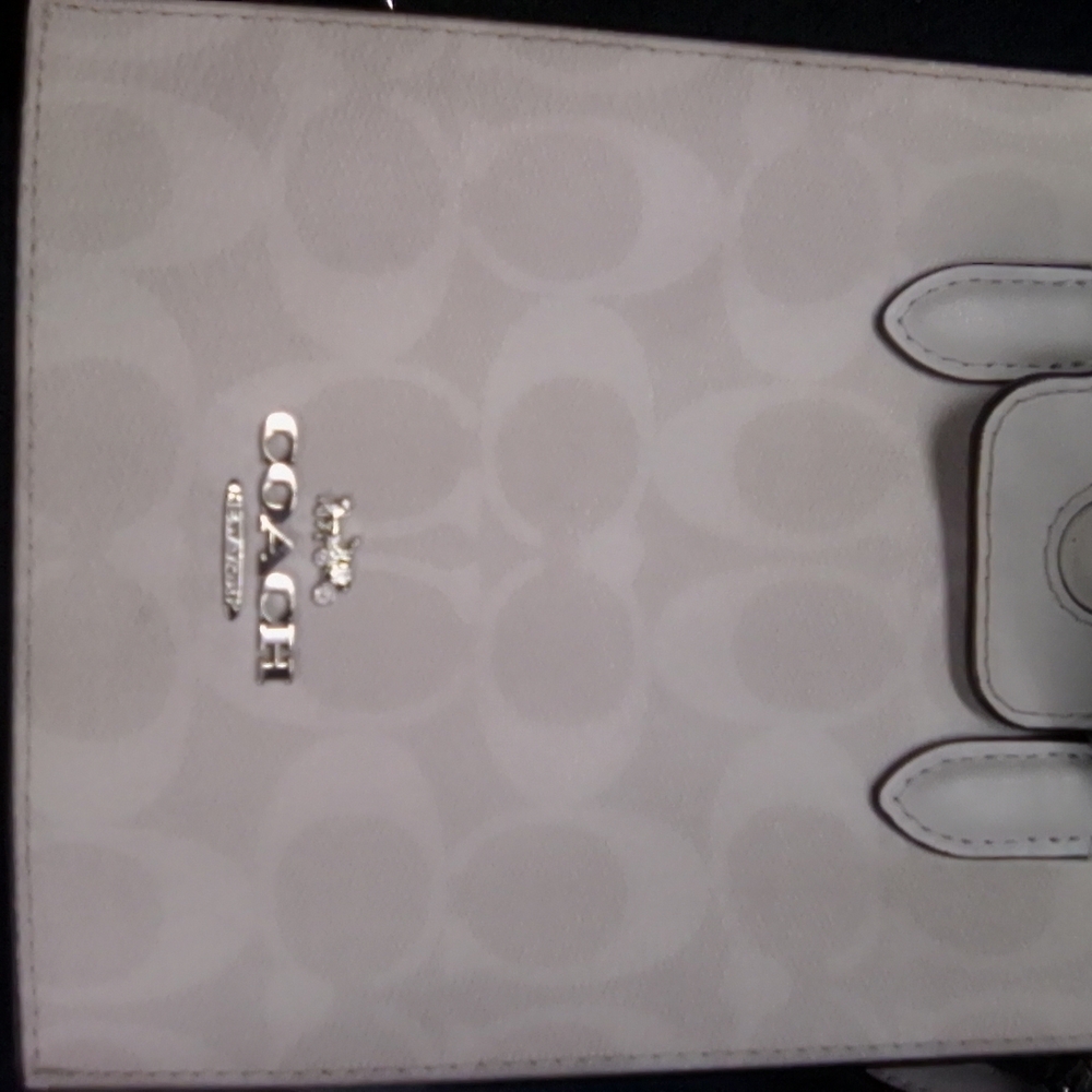 Coach Cream Signature Tote Bag